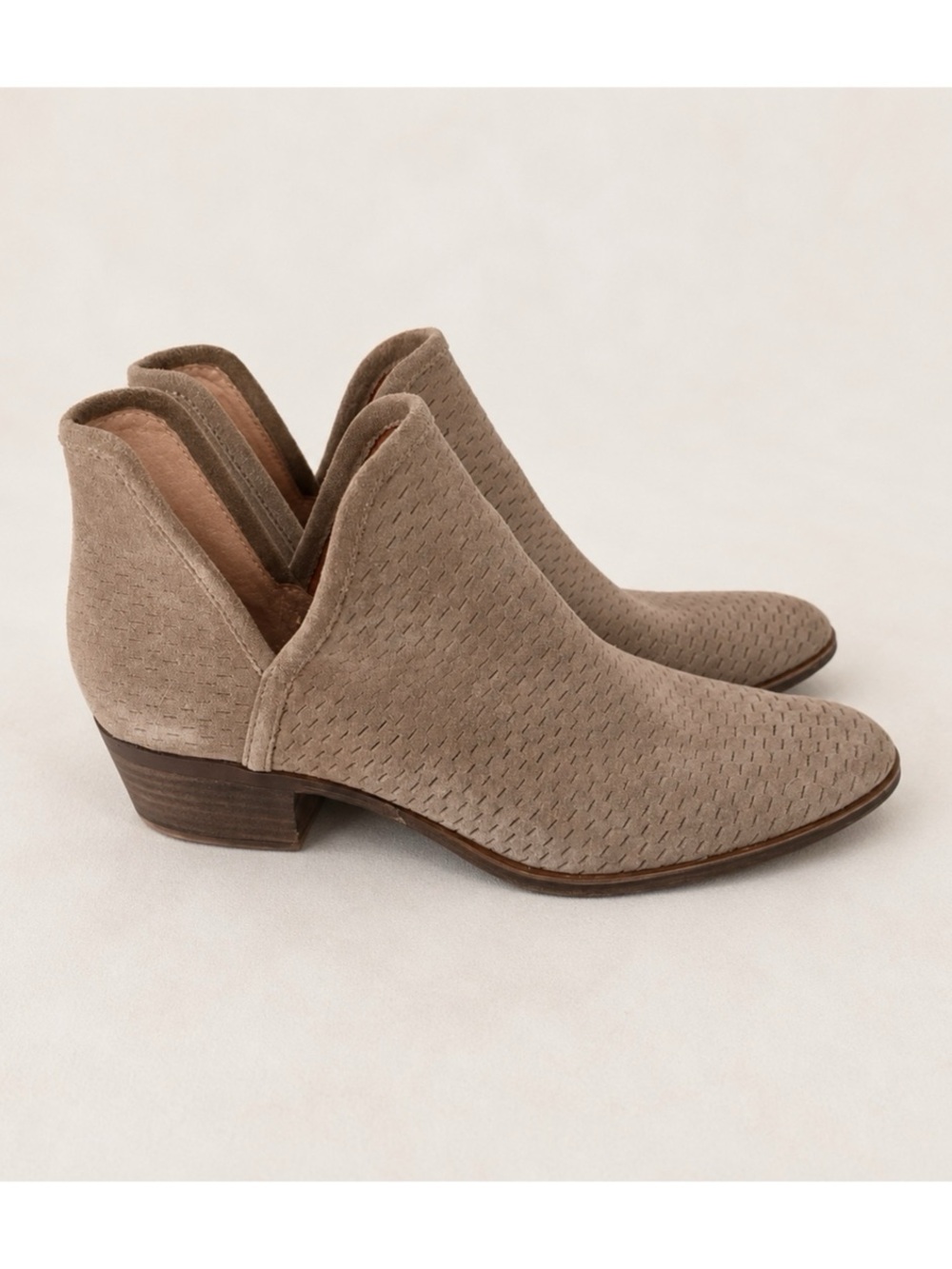 Lucky Brand Taupe Suede Booties - 9.5 - Like New